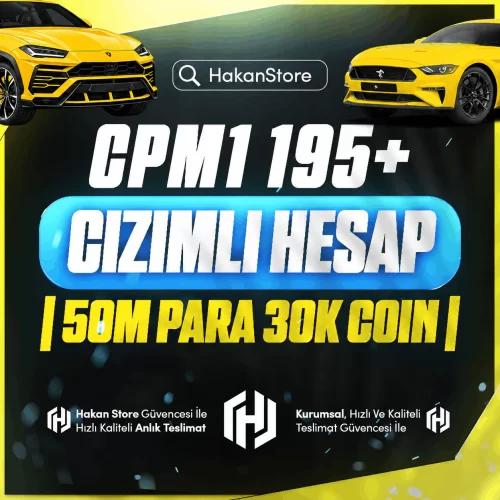 ⭐195+ ÇİZİM İÇERİKLİ HESAP 50M PARA 30K COİN⭐